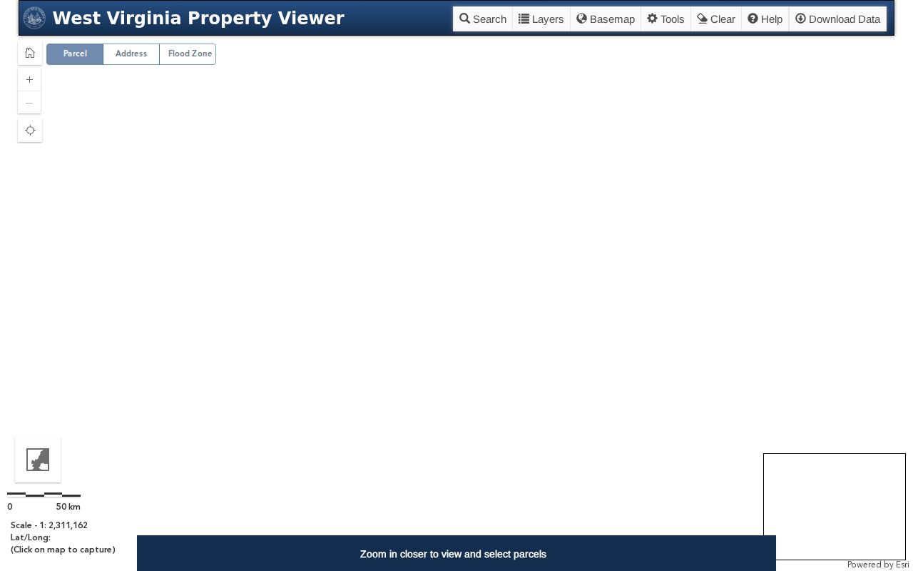 Pendleton County GIS geometry and adjacent parcel viewer tools