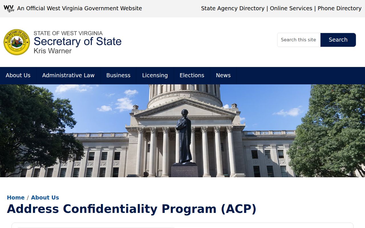 West Virginia address confidentiality protections relevant to Pendleton County records